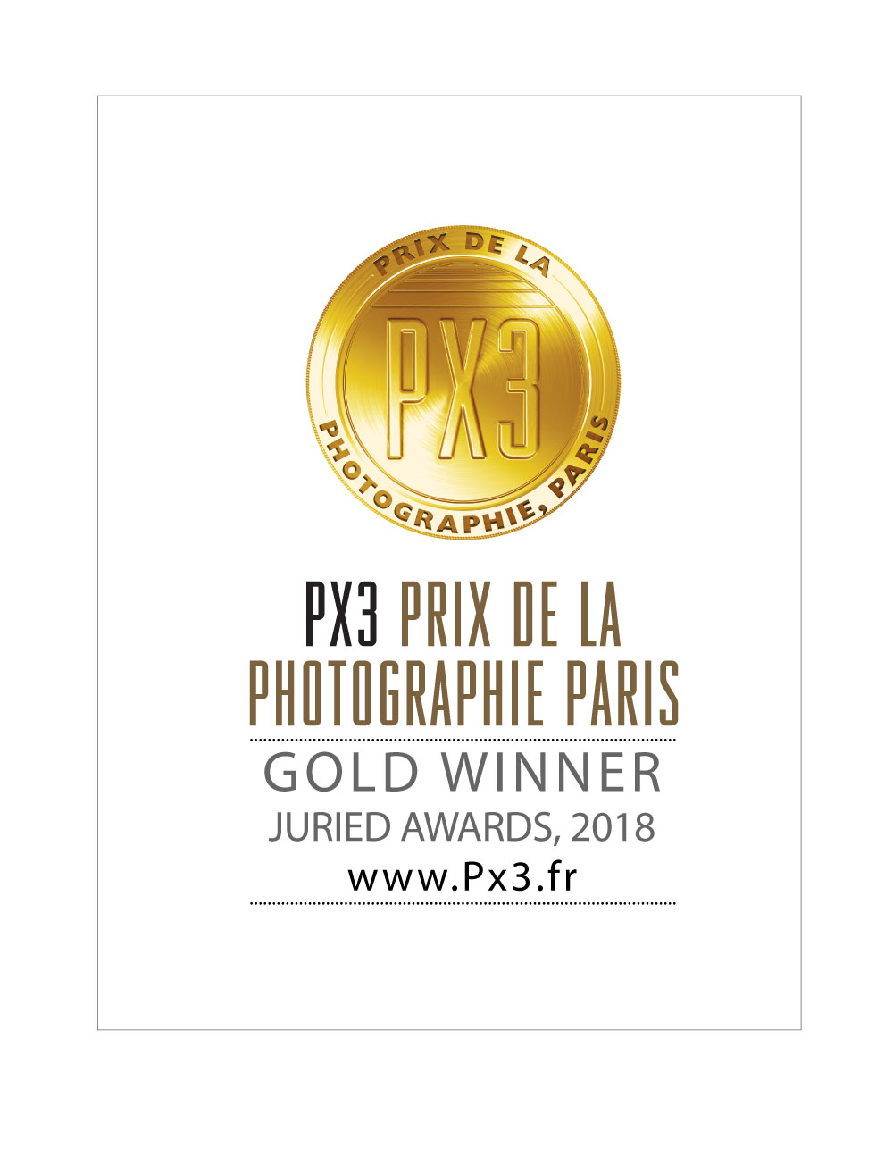 INNER OF PX3, Prix de la Photographie Paris

Harald Weimann of Germany was awarded Gold in the PX3 2018 Competition. 

Harald Weimann of Germany was Awarded: Gold in category Fine Art for the entry entitled, 